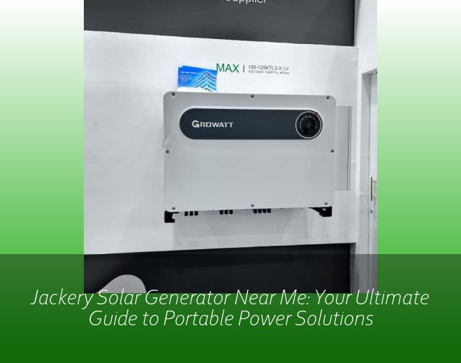 Jackery Solar Generator Near Me: Your Ultimate Guide to Portable Power Solutions